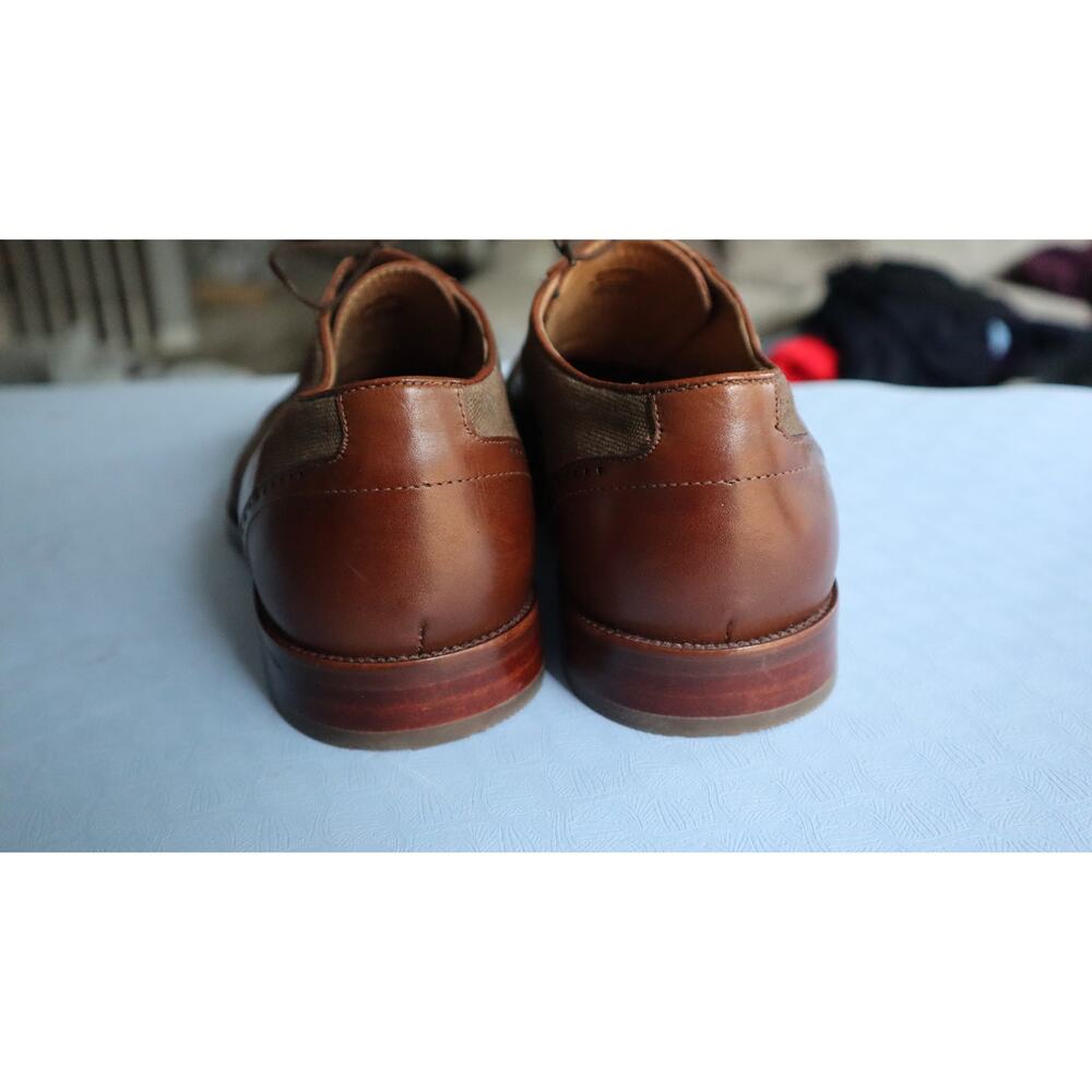 Flag LTD Hamilton Leather Canvas Cap Toe Dress Shoe Burnished Brown Mens 9 - Picture 8 of 10